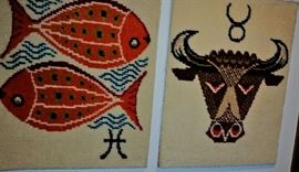 Hooked wall hangings