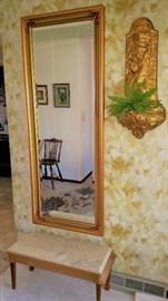 Hall Mirror & Bench