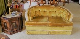 Gold Loveseat