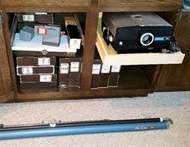 Slide projector and slides