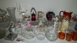 Victorian, Carnival, Pattern, Pressed Cut Glass, Porcelain