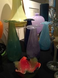 Art glass by names like.. Annie Glass, Chatham, Robin Mix Glass & many more...