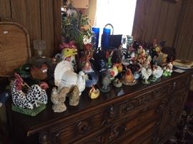 Ceramic chickens
