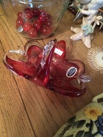 Murano glass basket