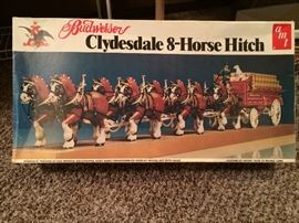 AMT Budweiser Clydesdale 8-Horse Hitch model