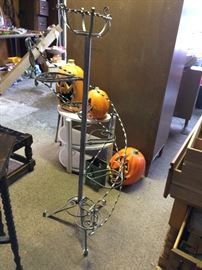Wrought iron spiral plant stand
