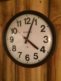 Westclox metal industrial/school clock