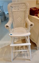 Antique wicket high chair