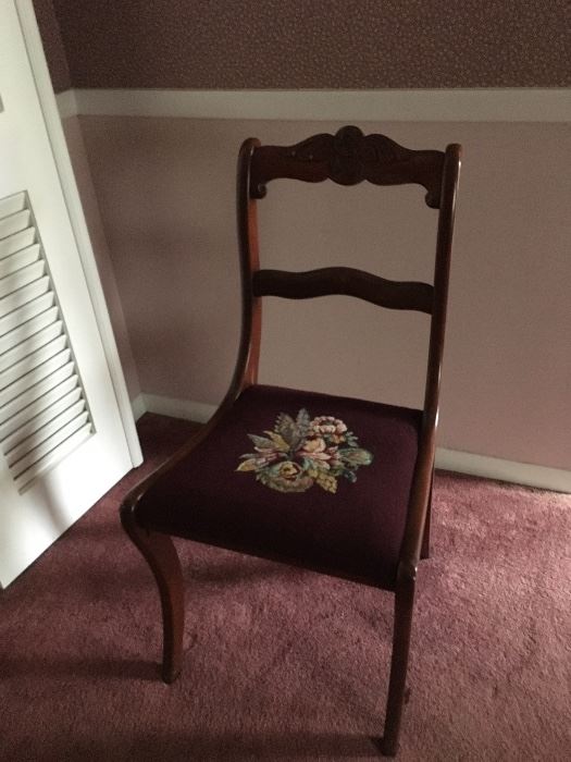 Beautiful needlepoint chairs there are 4 matching chairs