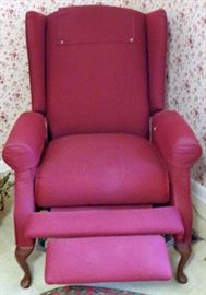 Red Upholstered Recliner