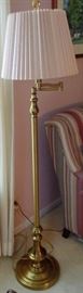 Floor Lamp: Brass, Iron, 1 w/Treble Clef Finial