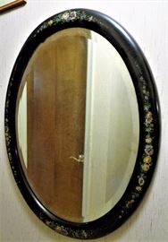 Oval Mirror w/Painted Frame
