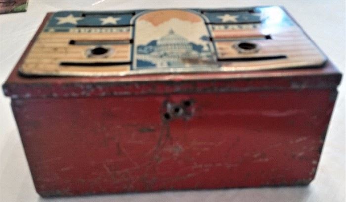 Vintage Tin Bank