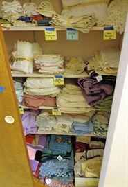 Linens: Pillowcases, Doilies, Table Runners, Queen, Full, & Twin Sheet Sets, & Afghans