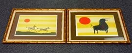 VINTAGE SIGNED and NUMBERED KEITH DeCARLO MID CENTURY MODERN LITHOGRAPH PRINTS