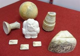 Whale, walrus and mammoth ivory