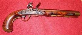 Kentucky flintlock pistol by Samuel Baum