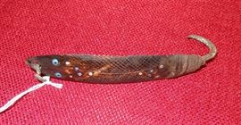 Antique Eskimo bone & beads fish lure