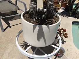 Mid century modern outdoor pottery 