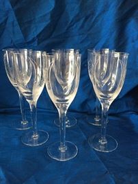 Lalique goblets set of 6