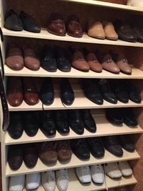 Great collection of designer mens leather shoes, Bally, Cole Hand etc  In size from 9-10.5