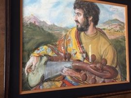 Listed artist Shelly Schoenberg.  There are many large originals for sale. 