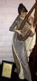 This is the largest Lladro I have ever seen and a very limited edition. Gres finish  almost 3 feet high.  " Lyric Muse"  Only 400 made  Very rare indeed for the serious collector.