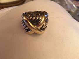 David Yurman gold and sterling ring
