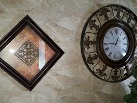 Clock and home decorations 