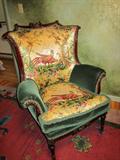 amazing victorian chair done in velvet and silk...to die for!!