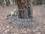 wrought iron circular bench