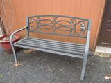 wrought iron bench