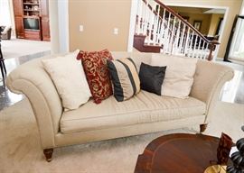 SOLD--Lot #301, Henredon Schoonbeck Collection Tufted Curved Sofa, (Approx. 98" L x 47" W x 38" H, Seat is 20" H), $500