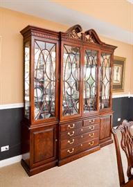 BUY IT NOW!  Lot #310, Stunning Lighted China Cabinet, (Approx. 78" L x 15" W x 90-1/2" H), $800