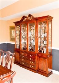 BUY IT NOW!  Lot #310, Stunning Lighted China Cabinet, (Approx. 78" L x 15" W x 90-1/2" H), $800