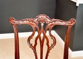 SOLD--Lot #312, Gorgeous Ball & Claw Dining Table with 6 Chairs & 2 Leaves, (Without Leaves Approx. 75" L x 45-1/4" W x 29-1/4" H, Leaves are each 19-1/2"), $1,000