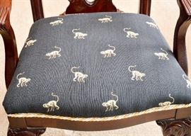 SOLD--Lot #312, Gorgeous Ball & Claw Dining Table with 6 Chairs & 2 Leaves, (Without Leaves Approx. 75" L x 45-1/4" W x 29-1/4" H, Leaves are each 19-1/2"), $1,000