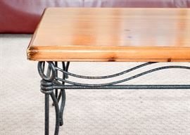 BUY IT NOW!  Lot #314, Iron & Wood End Table, (Approx. 33" L x 32" W, 17" H), THERE ARE 2 OF THESE--$60 Each