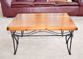 BUY IT NOW!  Lot #314, Iron & Wood End Table, (Approx. 33" L x 32" W, 17" H), THERE ARE 2 OF THESE--$60 Each