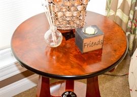 BUY IT NOW!  Lot #328, Contemporary Round Side Table, (Approx. 21-1/2" Dia x 24-1/2"H), $120