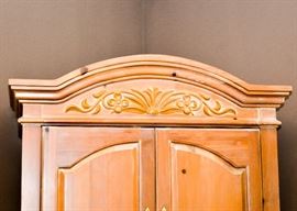 BUY IT NOW!  Lot #329, Pine Armoire, (Approx. 41"L x 20" W x 81" H), $150