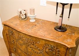 BUY IT NOW!  Lot #331, Pretty Painted Bombe Chest of Drawers (Approx. 44-1/2" L x 20" W x 36"H), $300