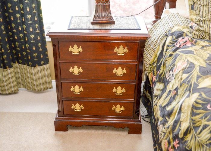 BUY IT NOW!  Lot #334, Pair of Thomasville Mahogany Nightstands, (Each approx. 26" L x 17" W x 31-1/2" H), $300
