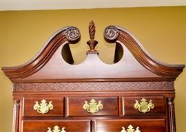 BUY IT NOW!  Lot #335, Mahogany Highboy Chest, (Approx. 37" L x 19" W x 83" H), $450