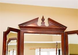BUY IT NOW!  Lot #338, Mahogany 10-Drawer Chest / Dresser with Mirror, (Approx. 70" L x 20" W x 54" H with Mirror), $450