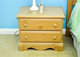 BUY IT NOW!  Lot #342, Pine 2-Drawer Nightstand, $50
