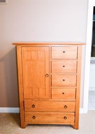 BUY IT NOW!  Lot #346, Mission-Style Dresser with Door & Drawers, (Approx. 41-1/2" L x 18" W x 55-1/2"H), $250