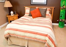 BUY IT NOW!  Lot #345, Mission-Style Full-Size Bed (Headboard is 41-1/2" H), $200