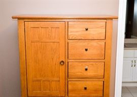 BUY IT NOW!  Lot #346, Mission-Style Dresser with Door & Drawers, (Approx. 41-1/2" L x 18" W x 55-1/2"H), $250