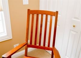 BUY IT NOW!  Lot #351, Slatted Wood Rocking Chair, $120